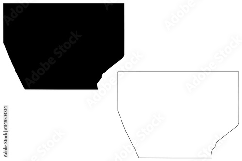 Abyei Area (Republic of the Sudan, North Sudan, South Sudan) map vector illustration, scribble sketch Abyei map