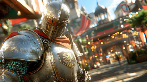 Knight in Shining Armor 3D Illustration