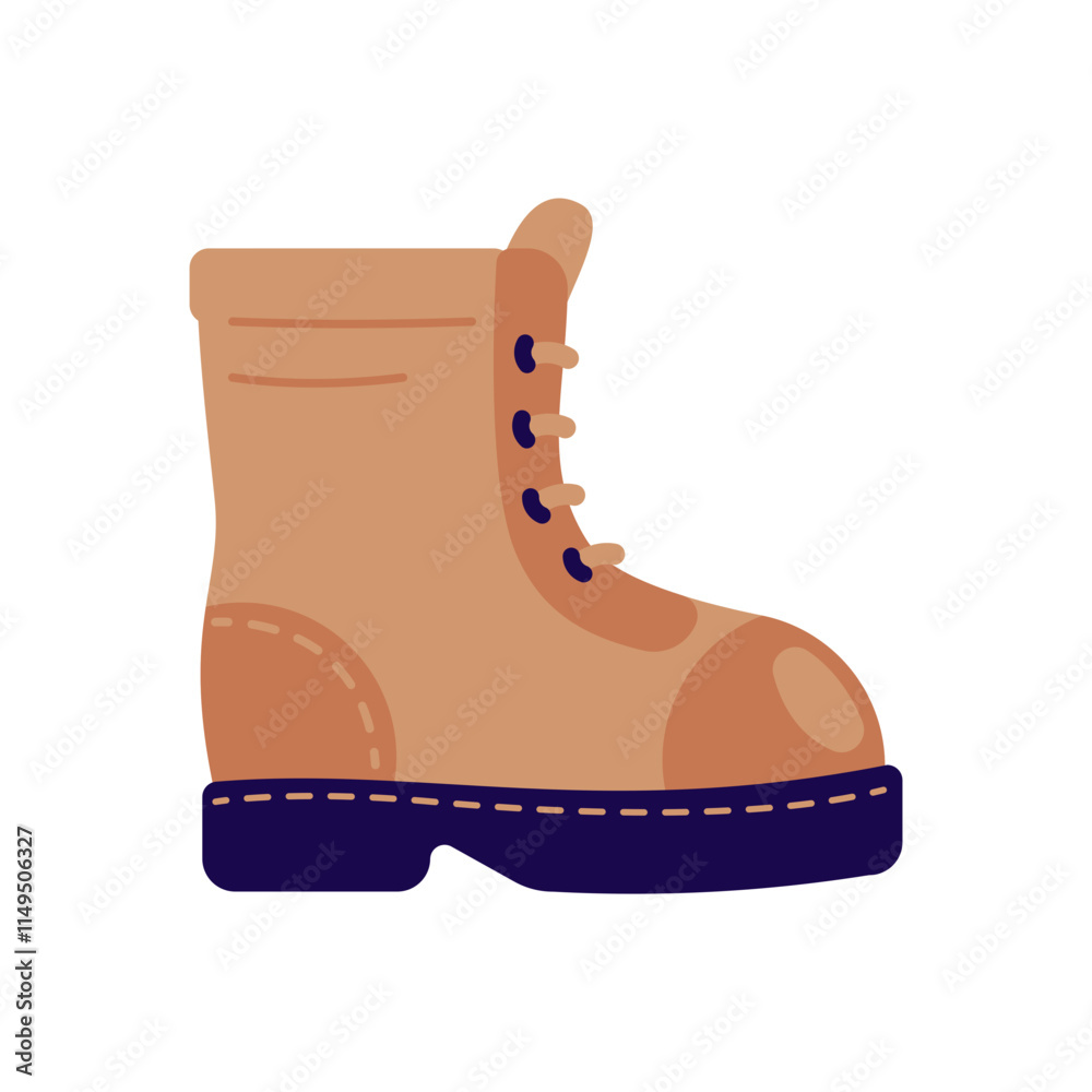 illustration of boot icon. Hiking boots icon isolated. Vector illustration. illustration of boot icon. Hiking boots icon isolated. Vector illustration.