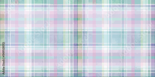 Colorful pastel plaid pattern in soft hues creating a delicate and calming visual effect.