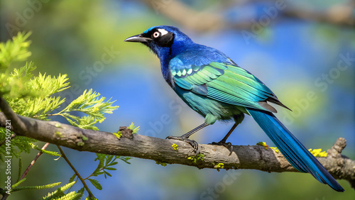 blue tit on branch