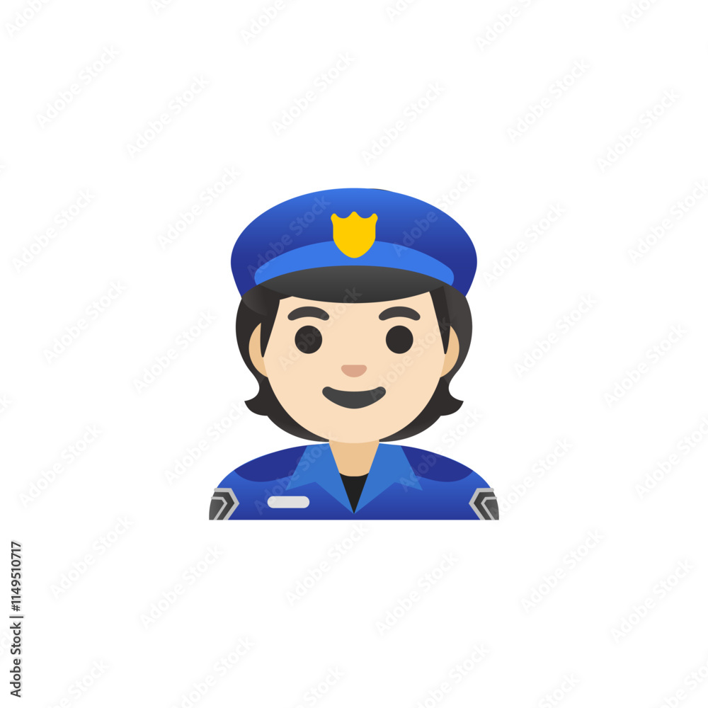Fototapeta premium Police Officer Emoji (Female) 