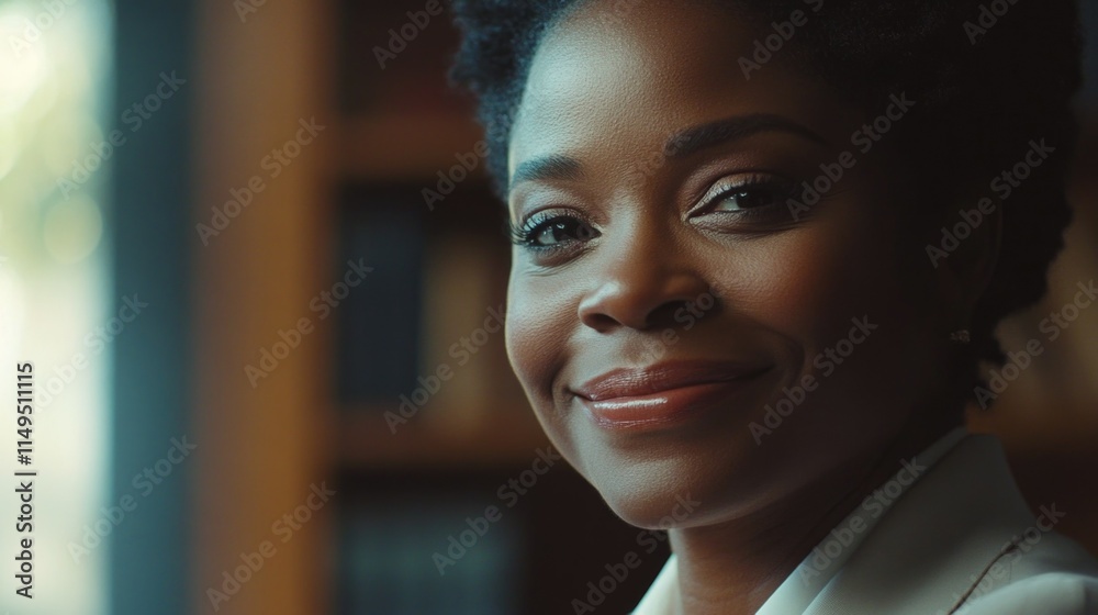 Smiling young woman with short hair Smiling young woman with short hair