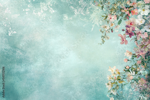 Abstract oil painting flowers wallpaper, art oil painting background