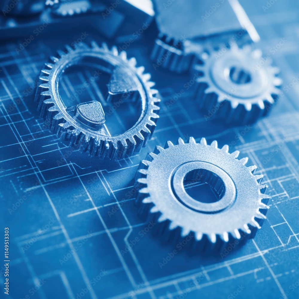 Industrial gear mechanisms in action technology workshop close-up view innovative design Industrial gear mechanisms in action technology workshop close-up view innovative design