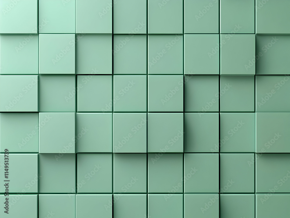 Green 3D Cube Background Illustration Green 3D Cube Background Illustration