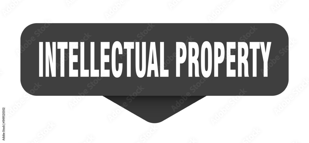 INTELLECTUAL PROPERTY banner, button, sign on transparent background INTELLECTUAL PROPERTY banner, button, sign on transparent background