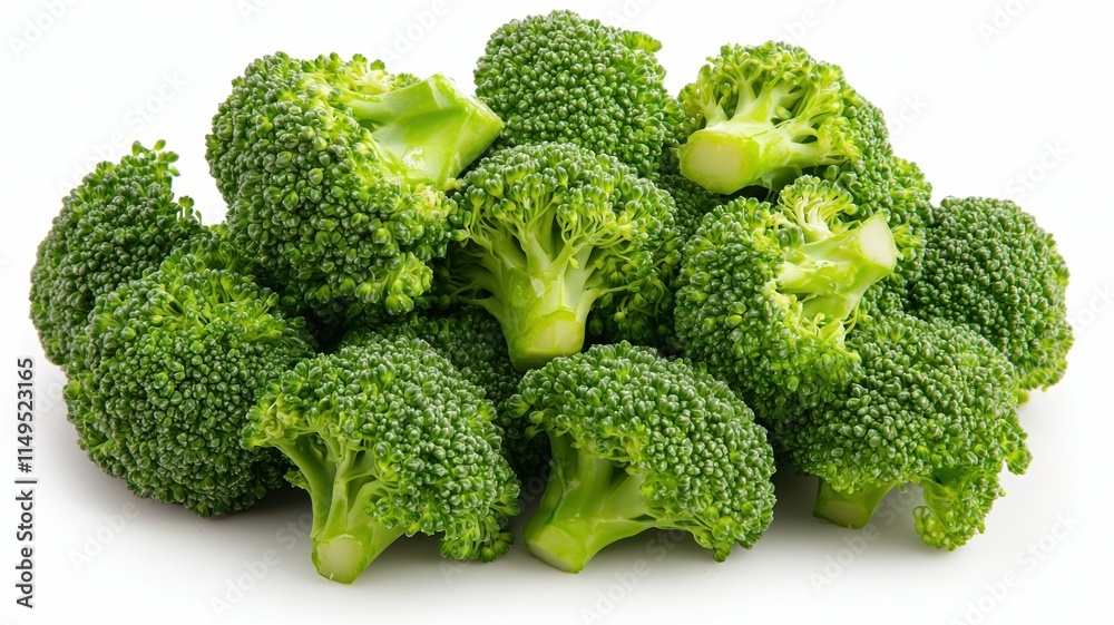 cancer prevention nutrition concept. Fresh green broccoli florets arranged neatly, showcasing their vibrant color and healthy appearance. cancer prevention nutrition concept. Fresh green broccoli florets arranged neatly, showcasing their vibrant color and healthy appearance.