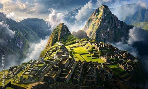 Machu Picchu: Ancient Incan City in the Clouds, Peruvian Andes