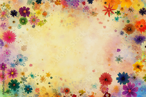 Abstract oil painting flowers wallpaper, art oil painting background