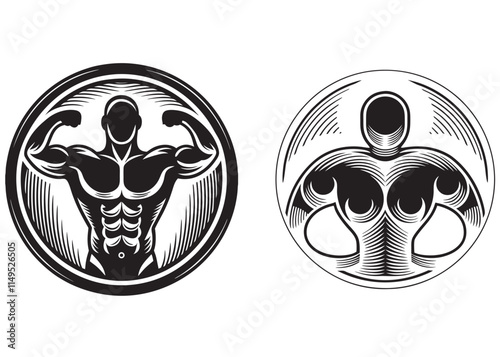 bodybuilder silhouette logo vector, bodybuilder logo silhouette vector illustration, bodybuilder logo, bodybuilder silhouette isolated on white background vector illustration.