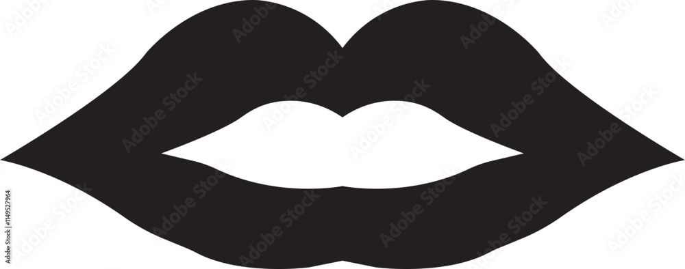 Lip gesture black flat icon. Mouth expressing emotions sign. Design element for romantic poster. love symbol. Concept of beauty, minimalist style and fashion print isolated on transparent background. Lip gesture black flat icon. Mouth expressing emotions sign. Design element for romantic poster. love symbol. Concept of beauty, minimalist style and fashion print isolated on transparent background.