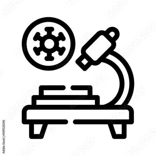 microscope line icon