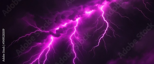 Wallpaper Mural Pink lightning black and dark abstract background Torontodigital.ca