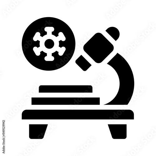 microscope glyph icon