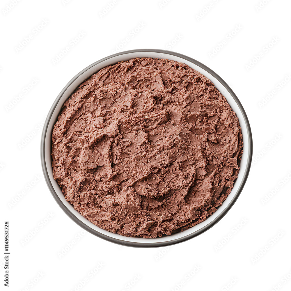 Bowl of crushed chocolate on white background Bowl of crushed chocolate on white background