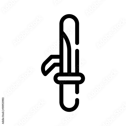 hair curler line icon