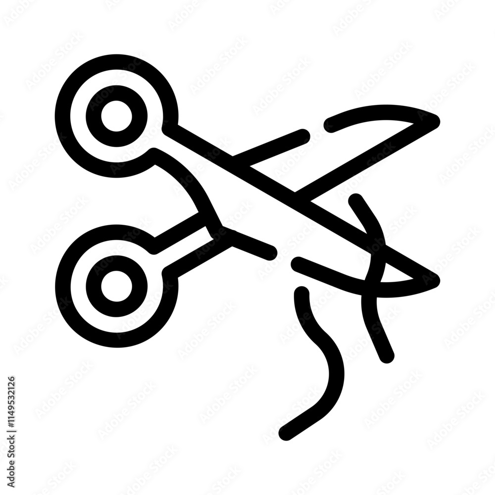 scissors line icon scissors line icon