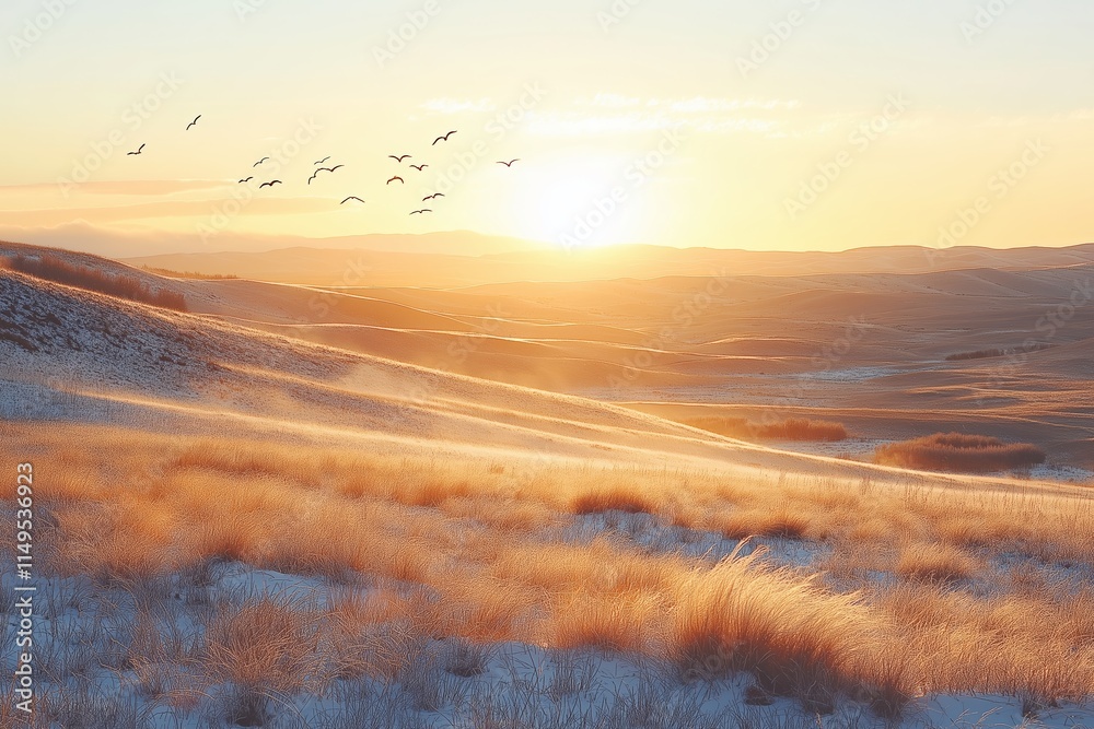 As the sun rises, the landscape awakens with a soft glow, marking the thaw of winter. Birds returning signify the arrival of spring and new beginnings in nature. As the sun rises, the landscape awakens with a soft glow, marking the thaw of winter. Birds returning signify the arrival of spring and new beginnings in nature.
