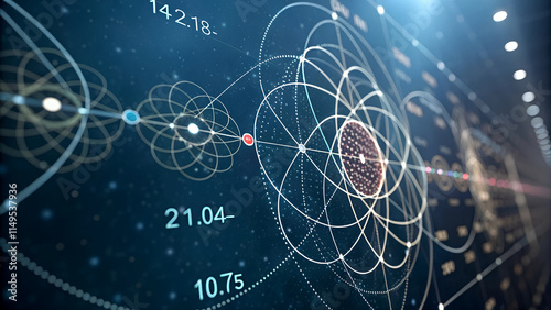 Obraz na płótnie Secrets of the universe, frequency vibration and energy flow, tapping into unknown, science background, unconscious mind w salonie