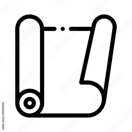 yoga mat line icon