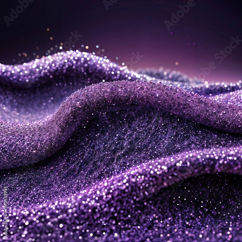 The image shows a textured, sparkling surface with a gradient