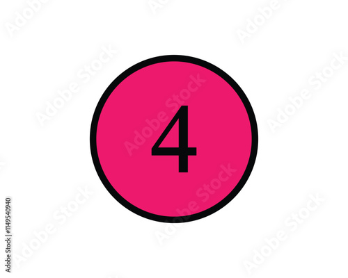 Free Download Number Four icon vector symbol design illustration - GFXLoad