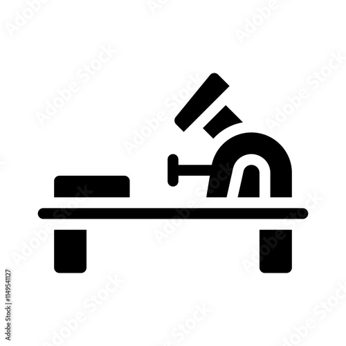 rowing machine glyph icon