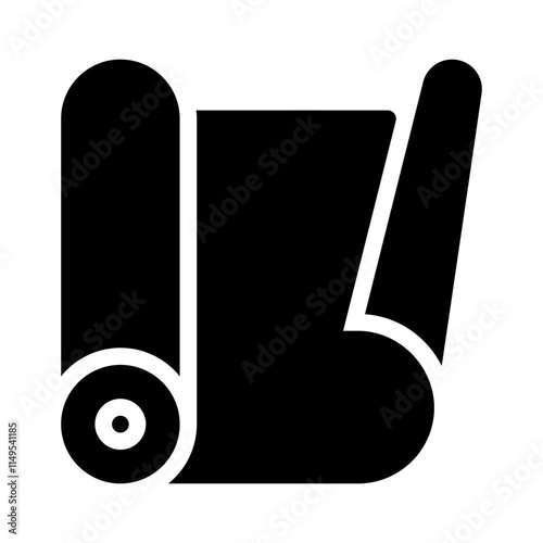 yoga mat glyph icon