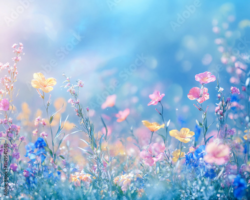 Abstract oil painting flowers wallpaper, art oil painting background