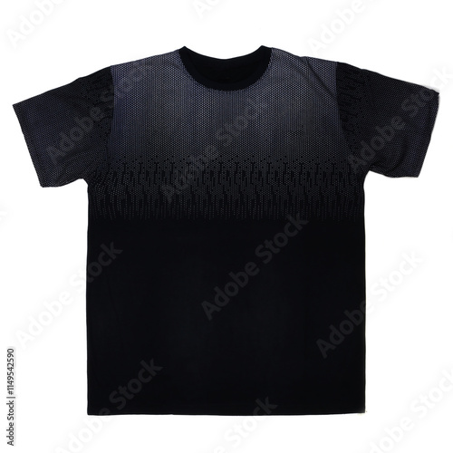 Blue t-shirt template ready for your own graphics.  Isolated on white. photo