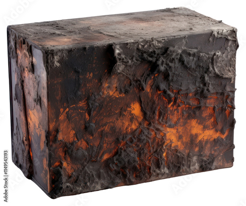 PNG Box with burnt white background 