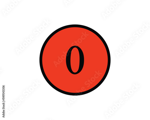 Number zero icon vector symbol design illustration