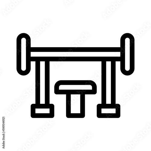bench press line icon