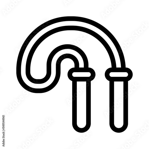 jump rope line icon