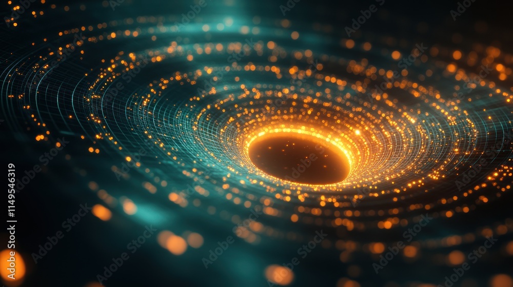 Abstract swirling vortex of glowing particles. Abstract swirling vortex of glowing particles.