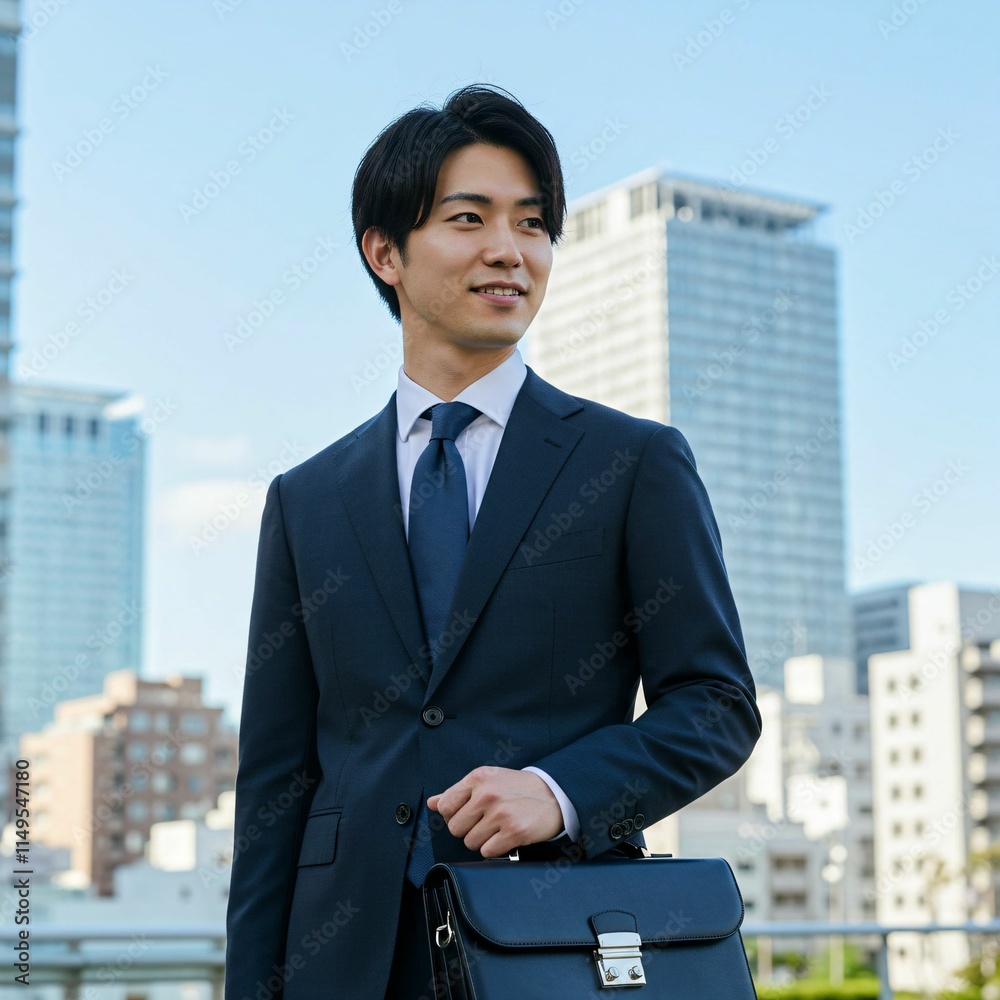 Ambitious Japanese Businessman in the Heart of the City: A Vision for Success 都市の中心で野心を持つ日本人ビジネスマン:成功へのビジョン Ambitious Japanese Businessman in the Heart of the City: A Vision for Success 都市の中心で野心を持つ日本人ビジネスマン:成功へのビジョン