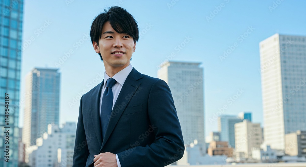 Ambitious Japanese Businessman in the Heart of the City: A Vision for Success 都市の中心で野心を持つ日本人ビジネスマン:成功へのビジョン Ambitious Japanese Businessman in the Heart of the City: A Vision for Success 都市の中心で野心を持つ日本人ビジネスマン:成功へのビジョン