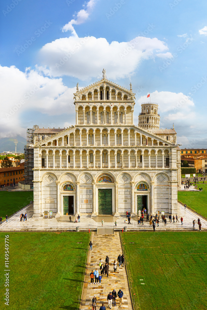Main facade of the cathedral of Pisa Main facade of the cathedral of Pisa
