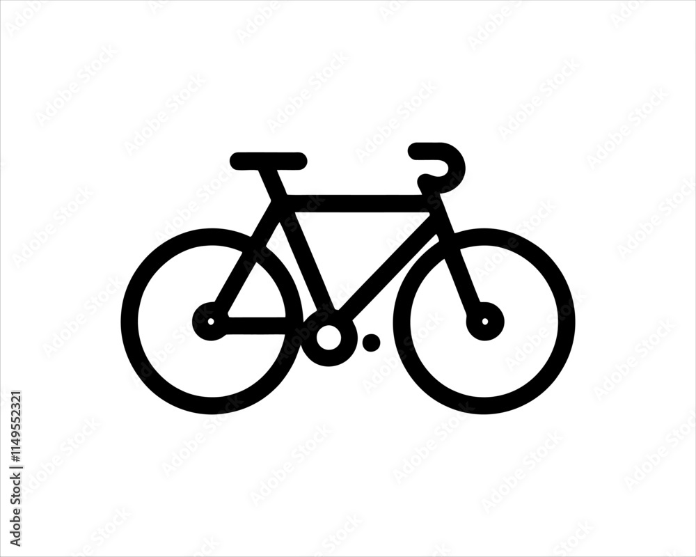 Fototapeta premium Bicycle logo design icon symbol vector illustration.