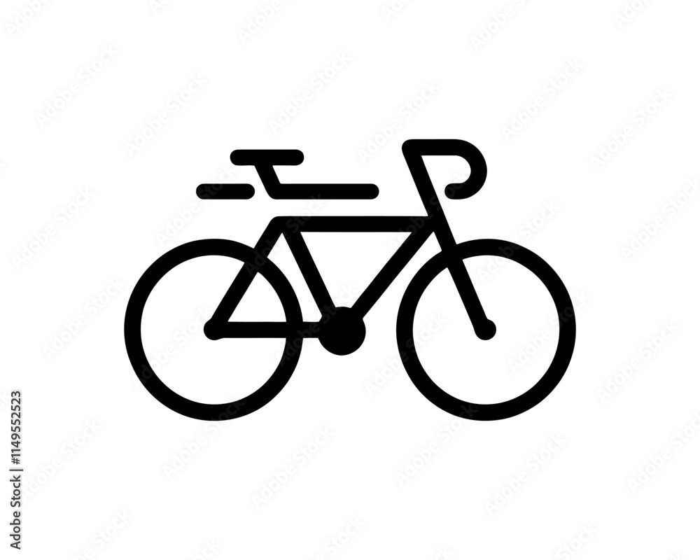 Bicycle logo design icon symbol vector illustration. Bicycle logo design icon symbol vector illustration.