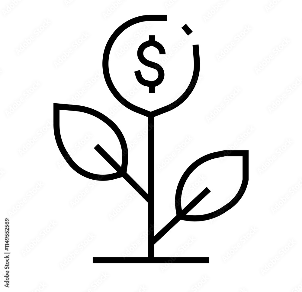 tree with money
