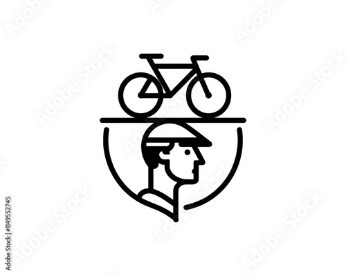 Bicycle logo design icon symbol vector illustration.