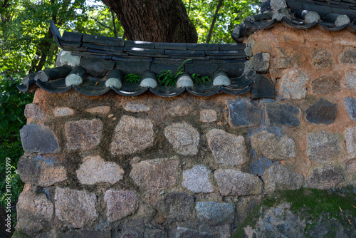 Photography stone wall with stone korea