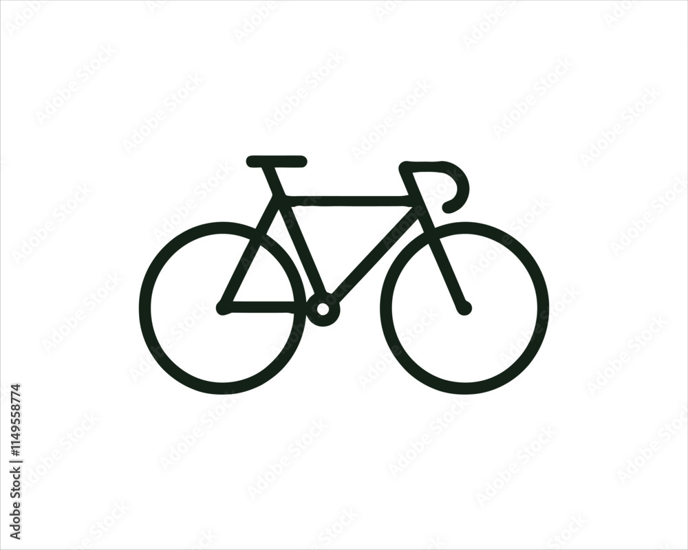 Obraz premium Bicycle logo design icon symbol vector illustration.