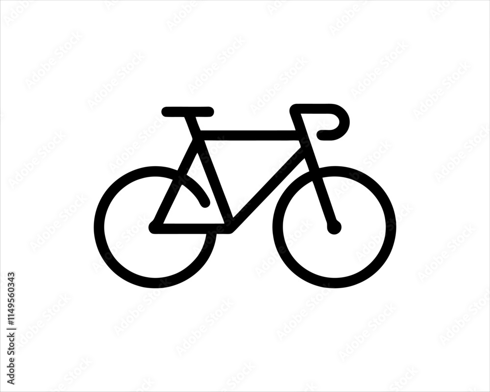 Obraz premium Bicycle logo design icon symbol vector illustration.