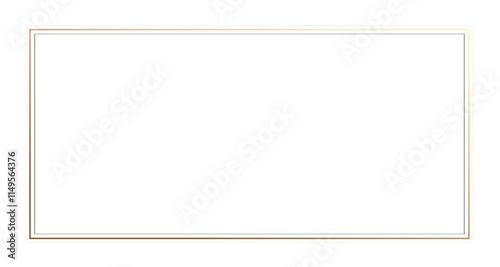 rectangle square gold frame vector. golden shiny border greeting decoration background
