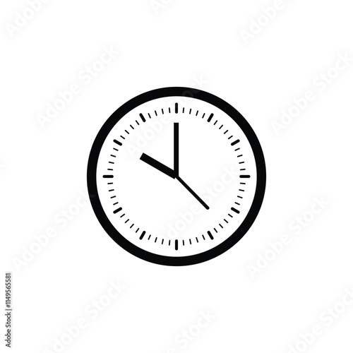 clock icon vector  illustration design template in white background. Clock icon logo, app, UI.