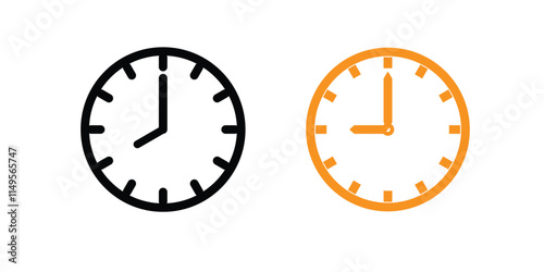 Clock or Time icon in Circle Shape.