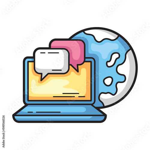 Global communication. Suitable for technology, communication, global business concepts in presentations, websites, promotional materials